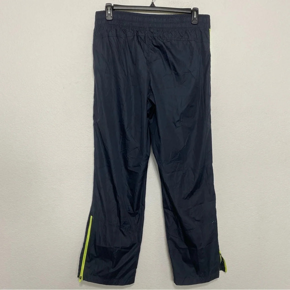 Danskin Now Green Black Elastic Waistband Leg Zipper Pull On Track Pants Size L - Picture 2 of 9